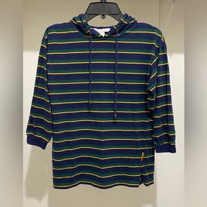 The Limited Navy Striped Hoodie